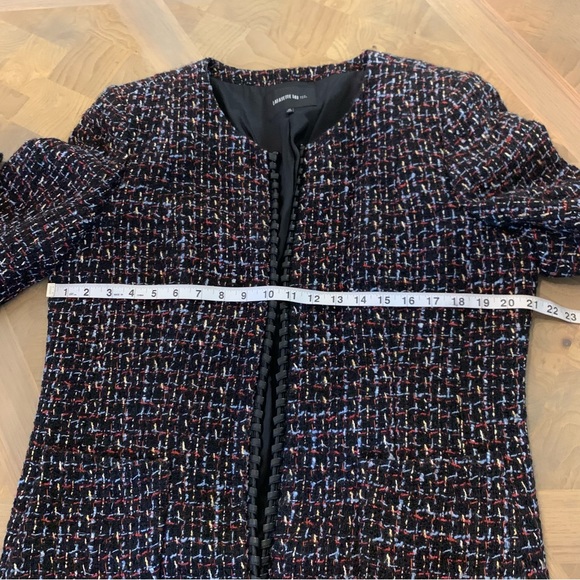 Lafayette 148 New York open front cardigan blazer 14 lined wool blend boucle - Picture 10 of 11